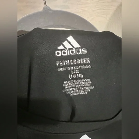 Adidas Kids Black and White Logo Tee - Picture 2 of 2